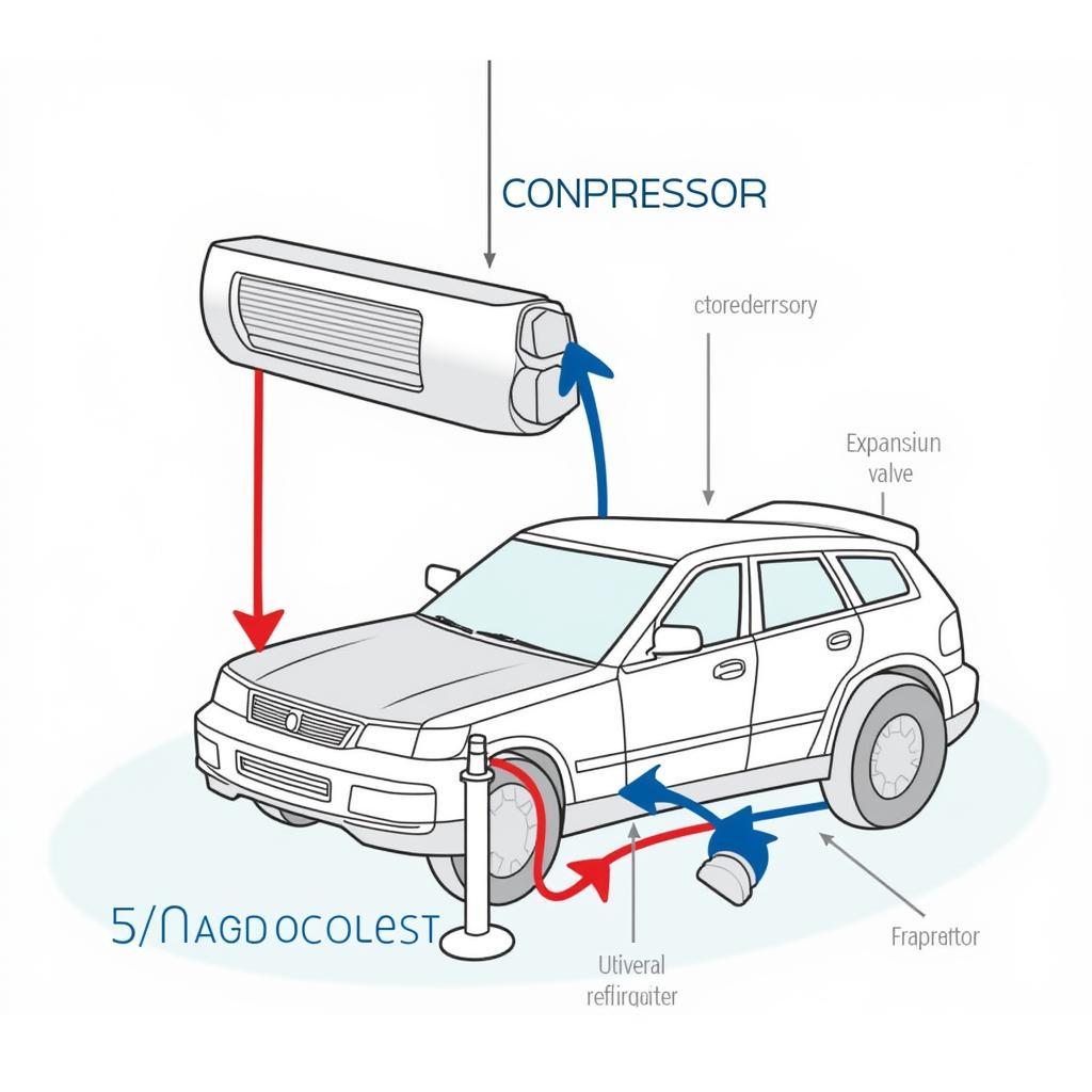 Car AC System Components Diagram