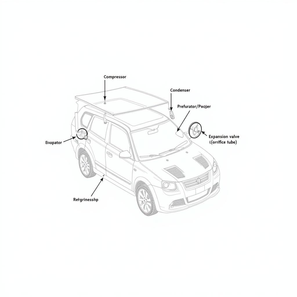 Car AC System Components Diagram