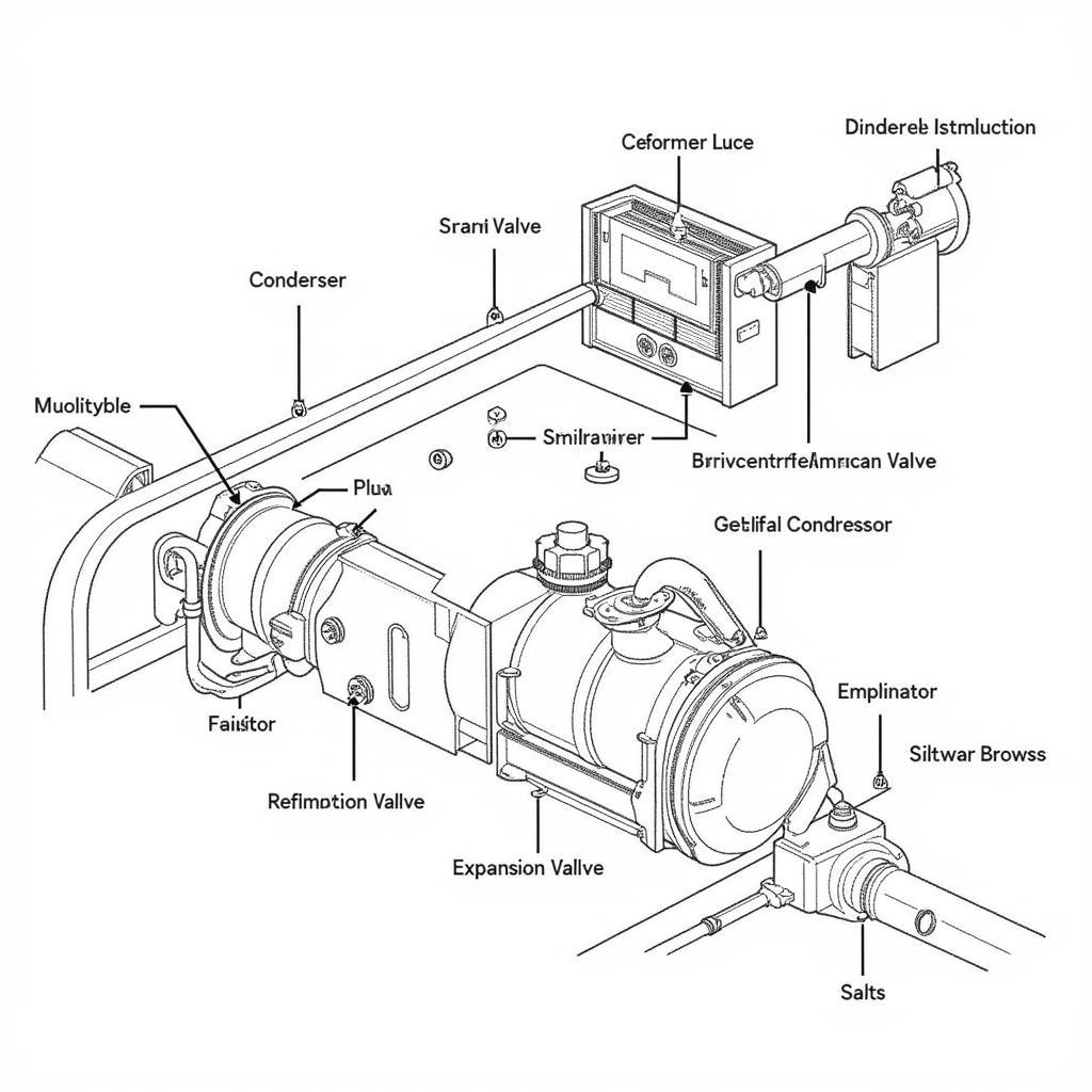 Car AC System Components Diagram