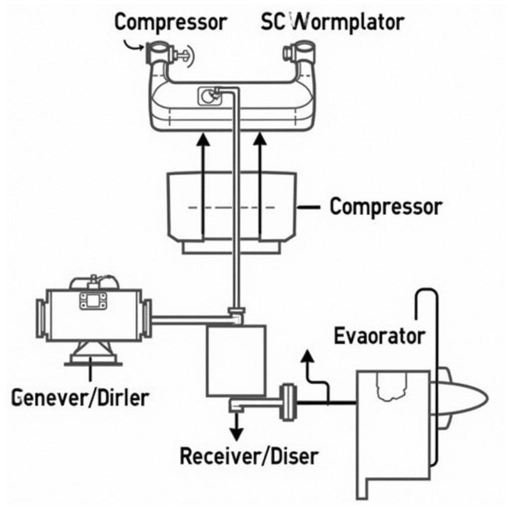 Car AC System Components Diagram