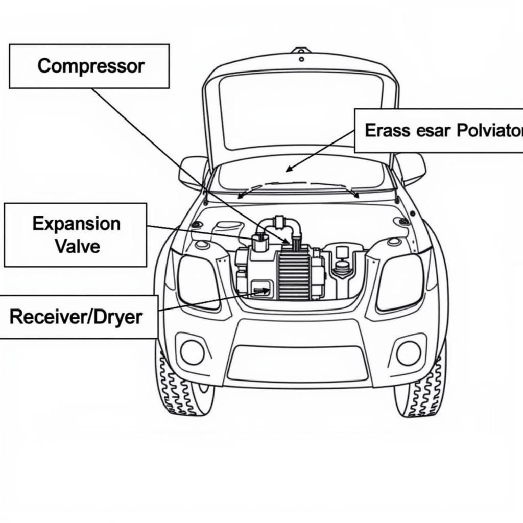 Car AC System Components Diagram