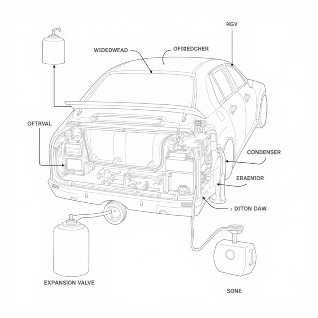 Car AC System Components Diagram