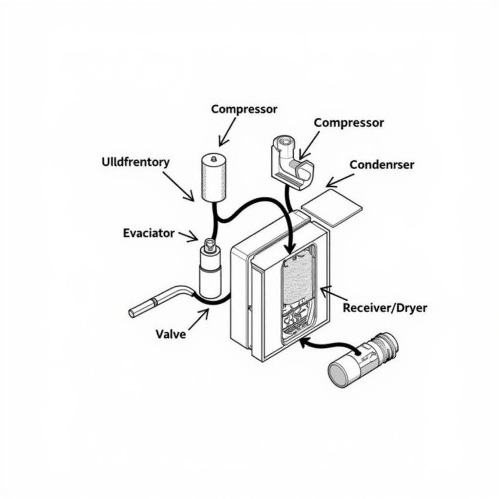 Car AC System Components Diagram