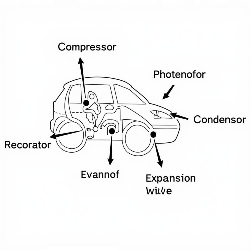 Car AC System Components Diagram