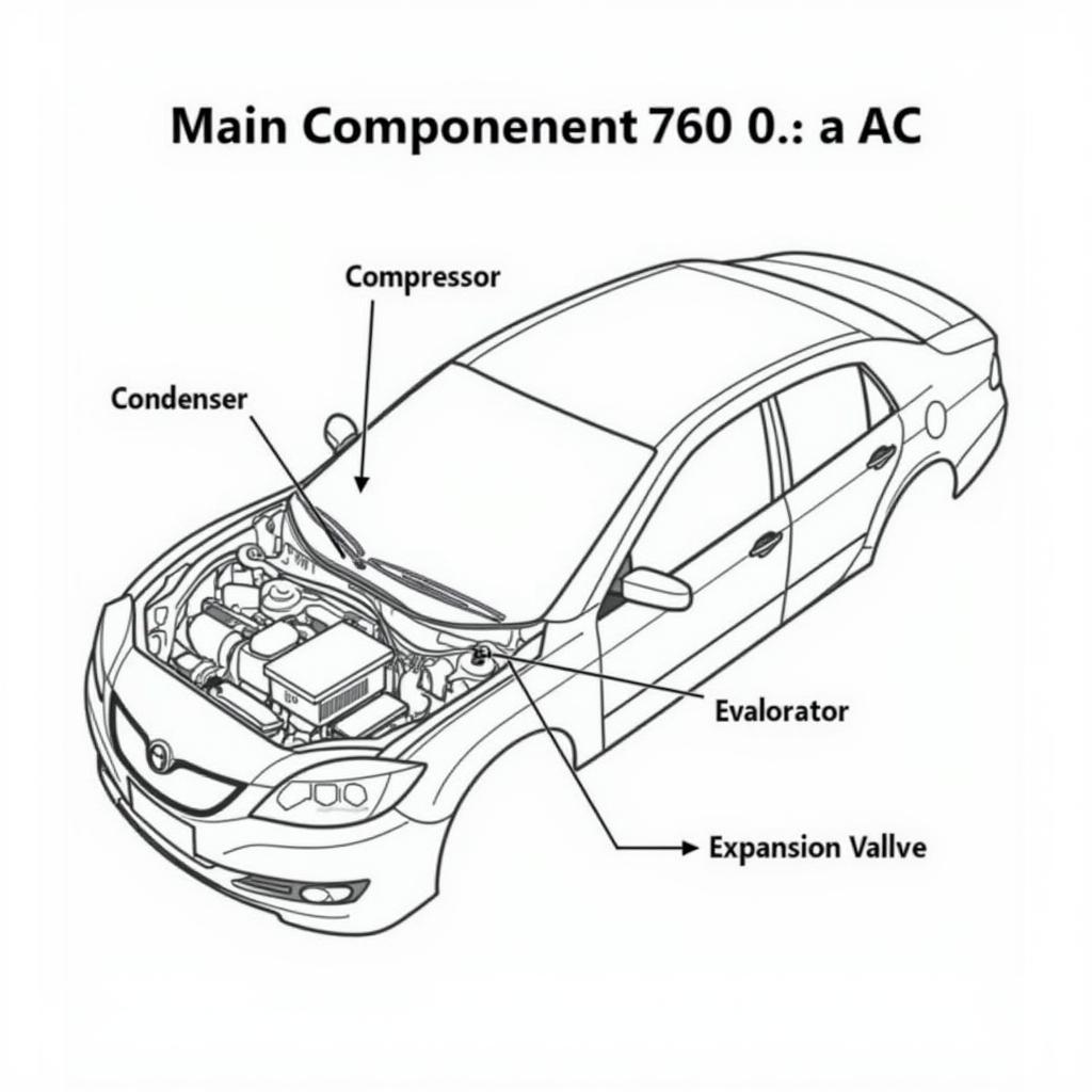 Car AC System Components Diagram