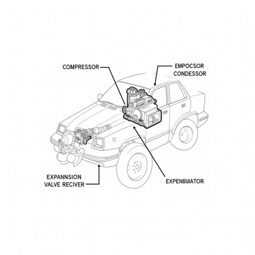 Car AC System Components Diagram