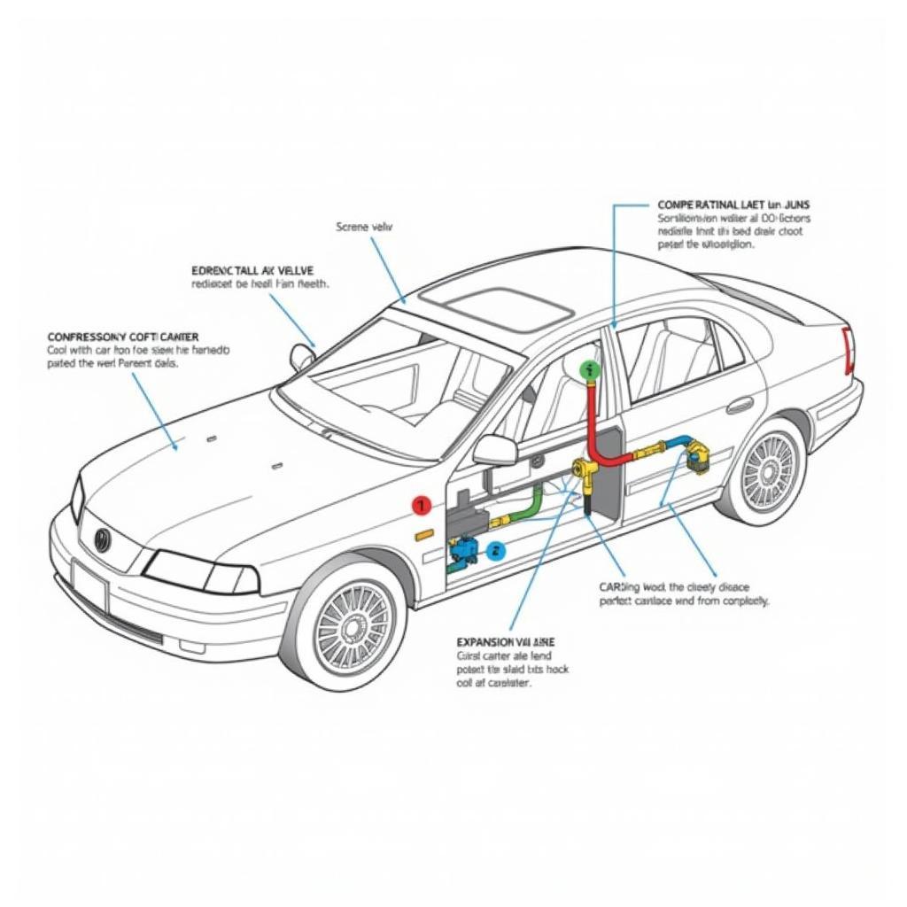 Car AC System Components Diagram