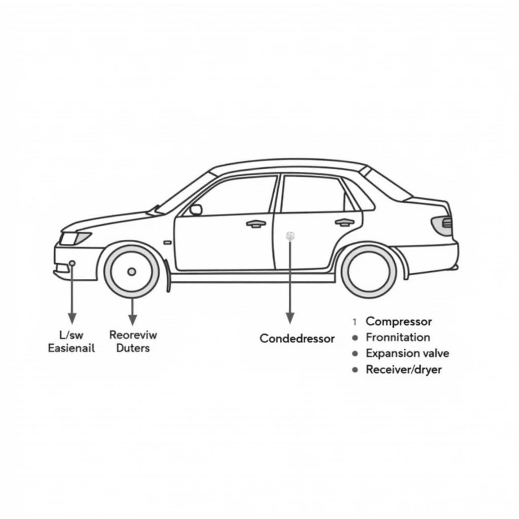 Car AC System Components Diagram