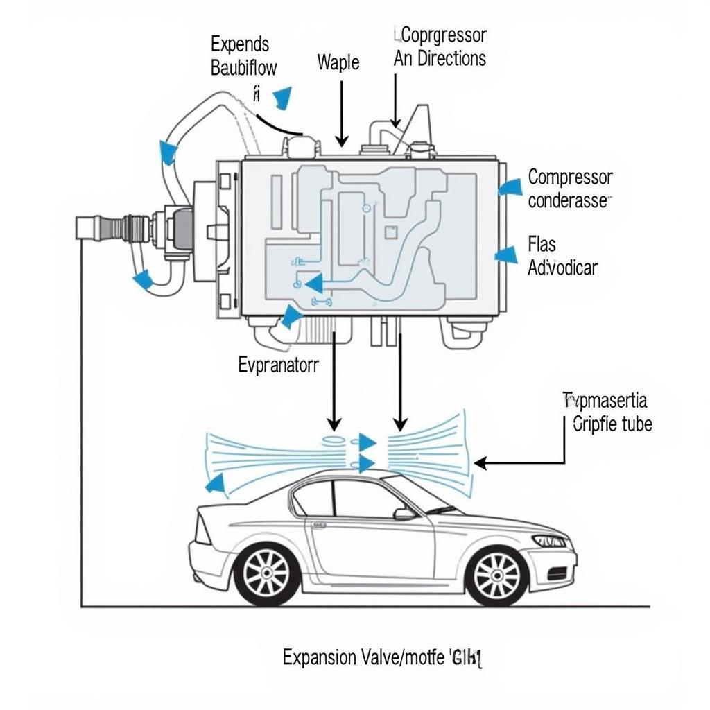 Car AC System Components Diagram