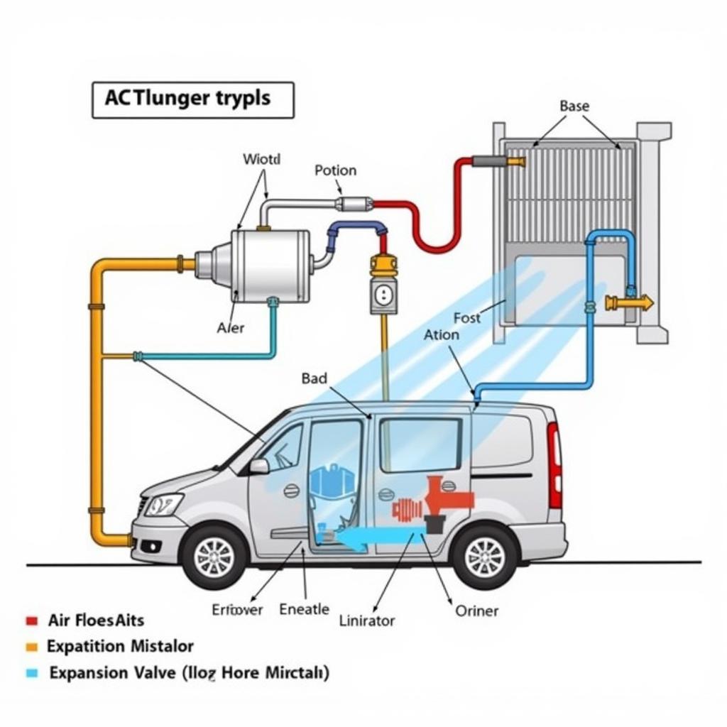 Car AC System Components Diagram