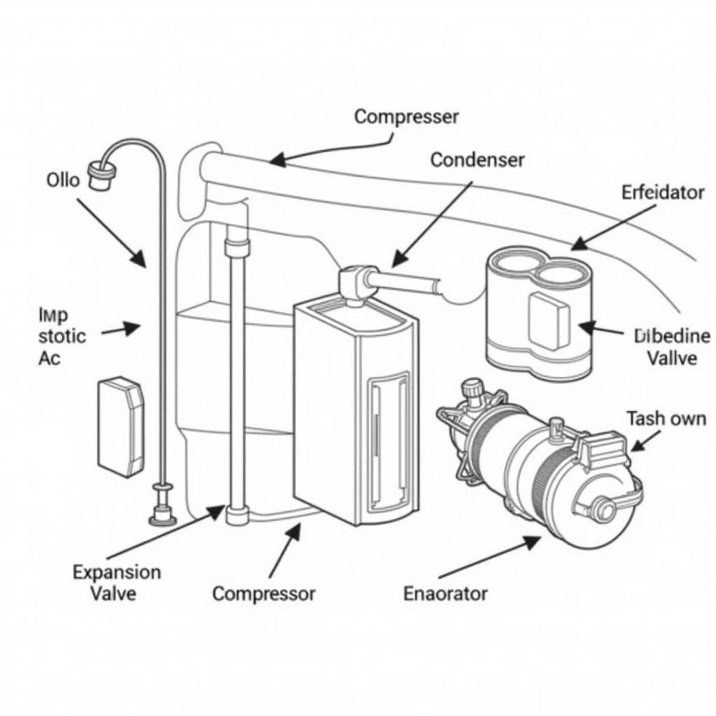 Car AC System Components Diagram