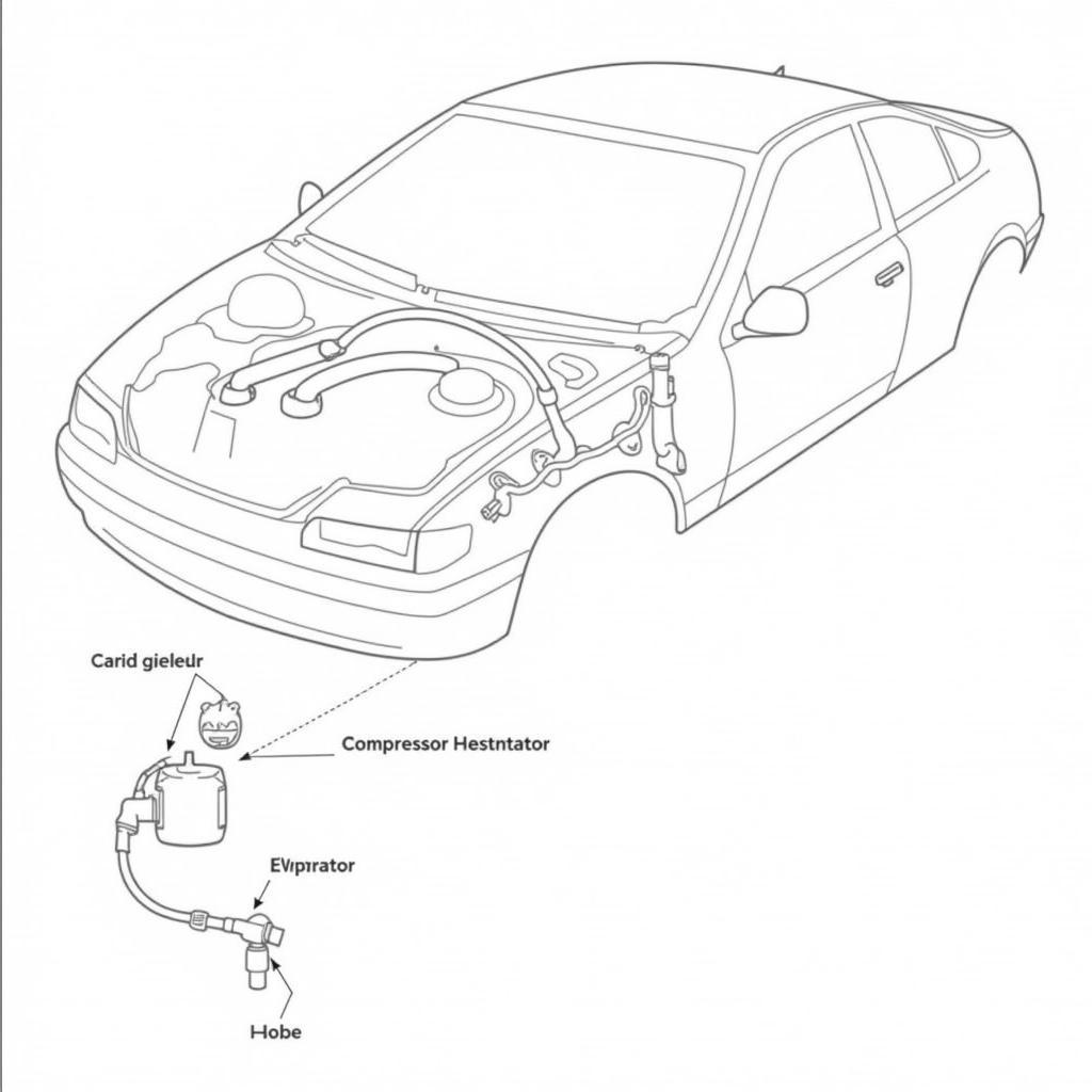 Car AC System Components Diagram