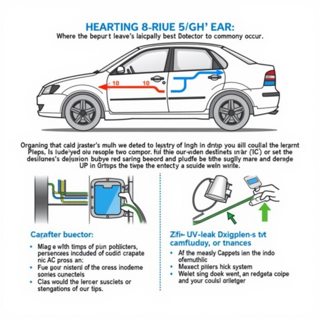 Car AC System Components and Leak Detection