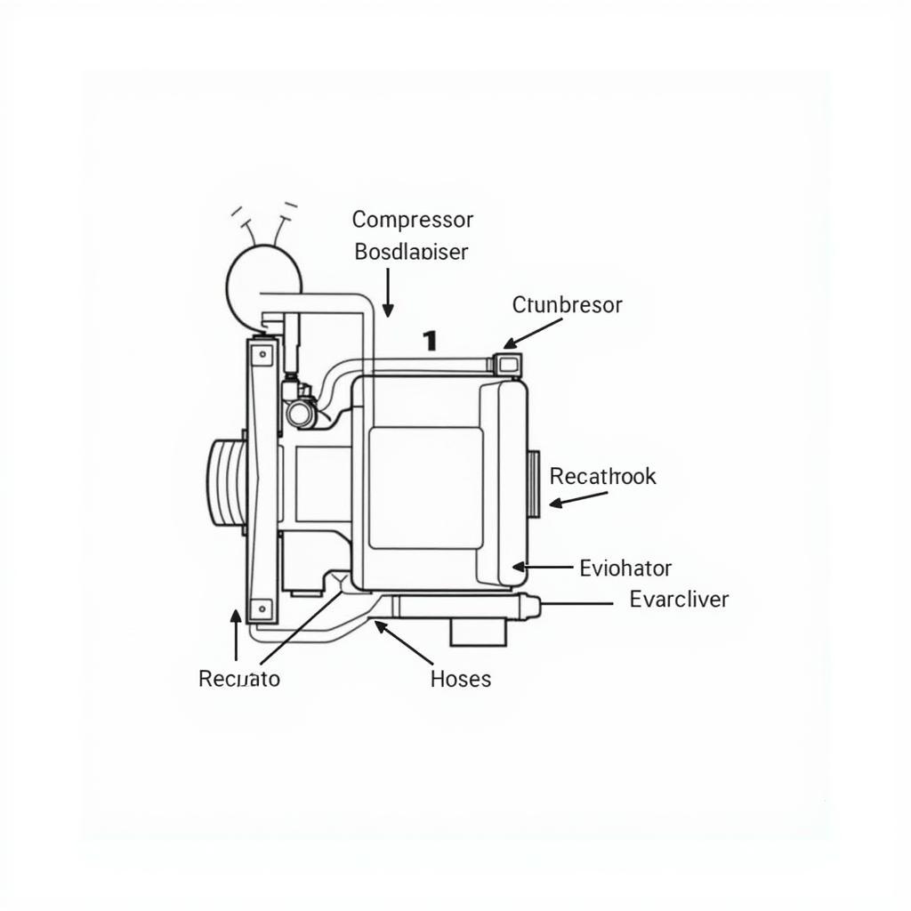 Diagram of car air conditioning system