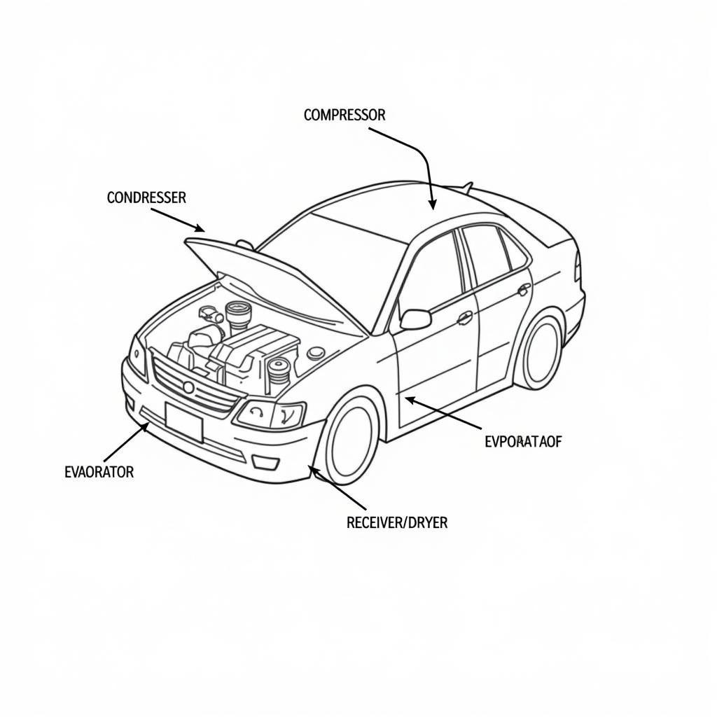 Car AC System Components