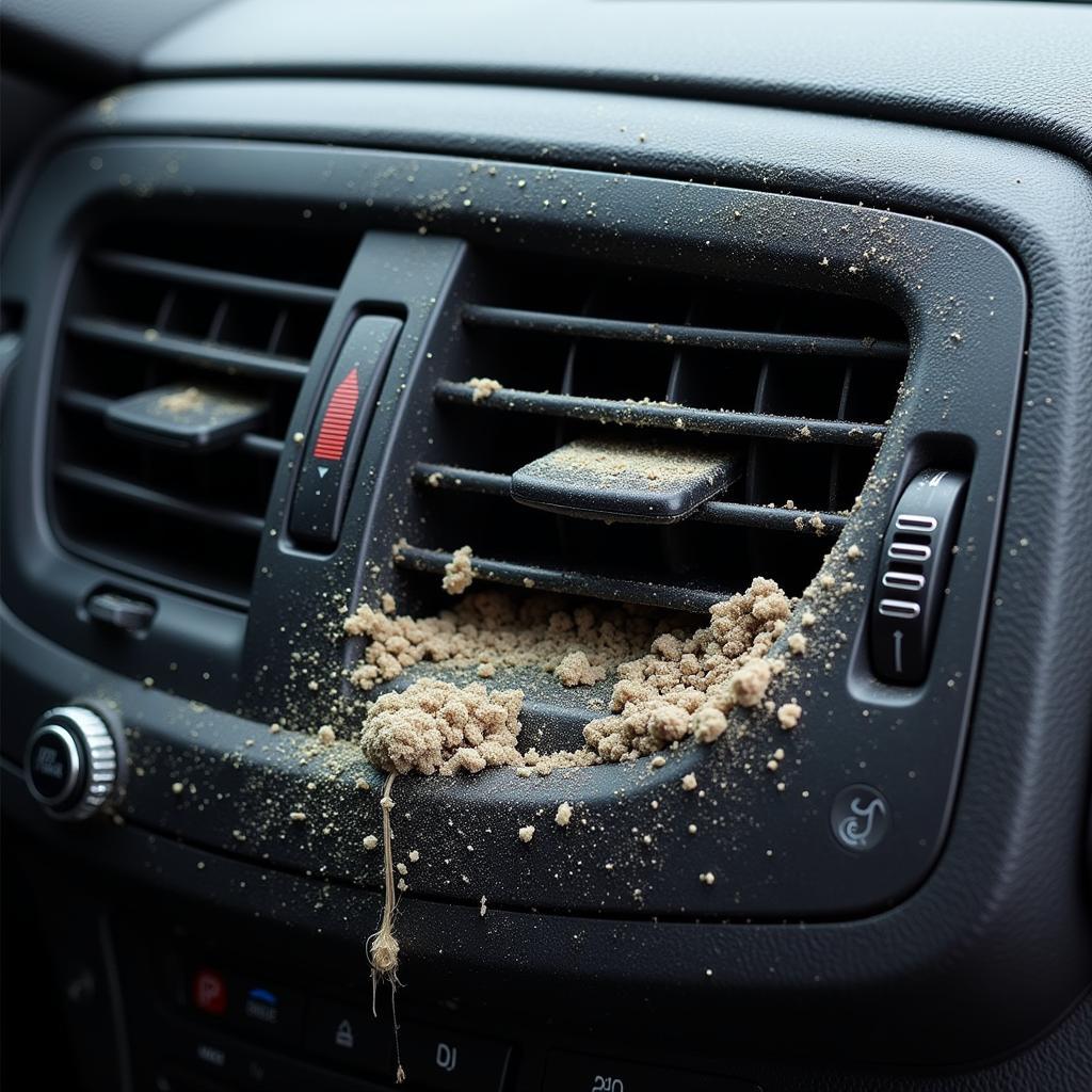 Car AC Vent with Dust