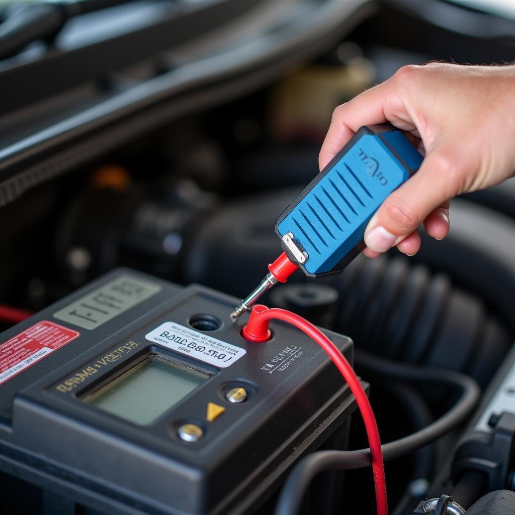 Checking the car battery