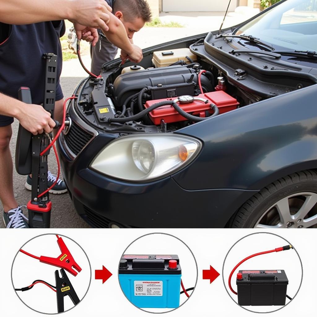 Jump Starting a Car with a Dead Battery