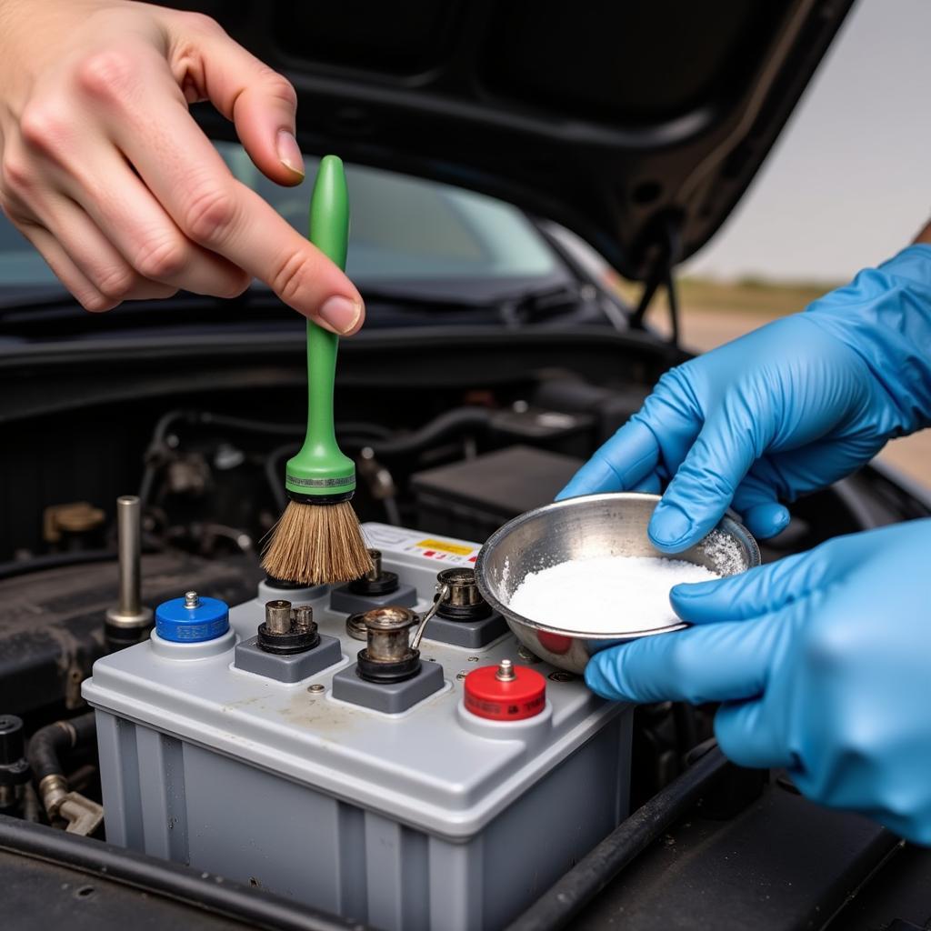 Cleaning Car Battery Terminals