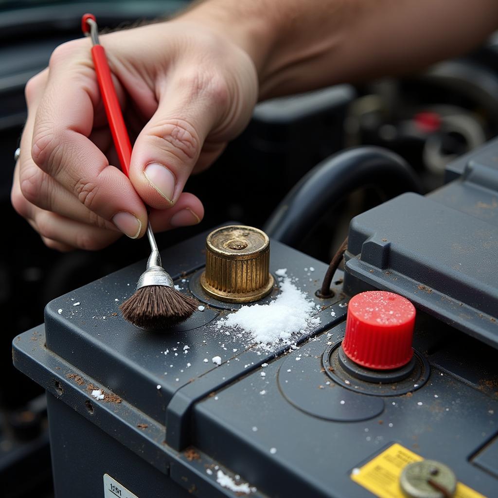 Cleaning Car Battery Terminals