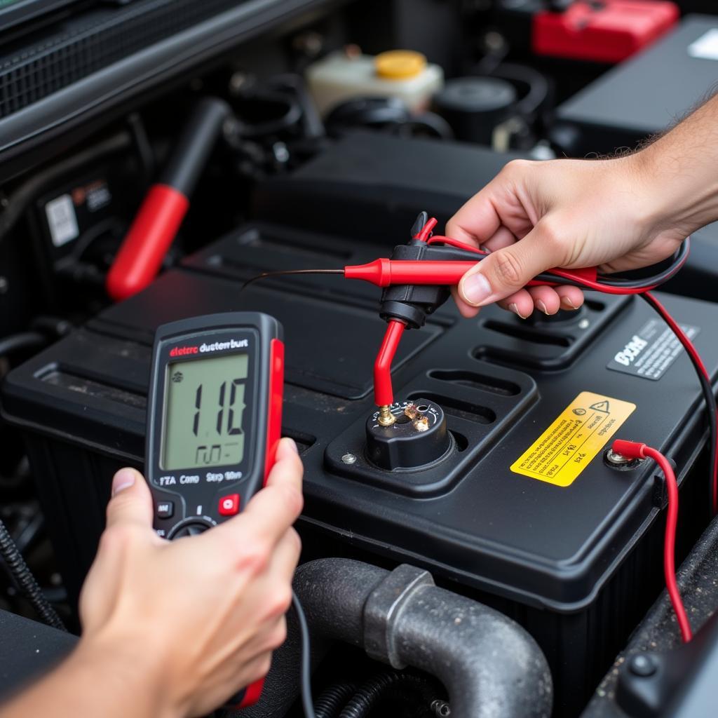 Testing a Car Battery with a Multimeter