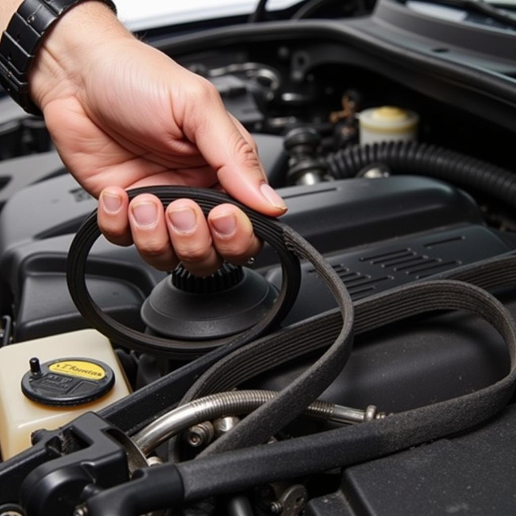 Checking Car Belt Tension