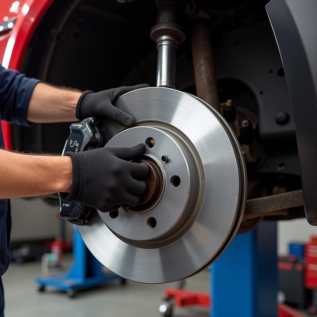 Car brake inspection