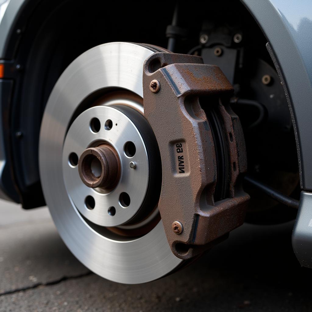 Inspecting car brake pads and rotors