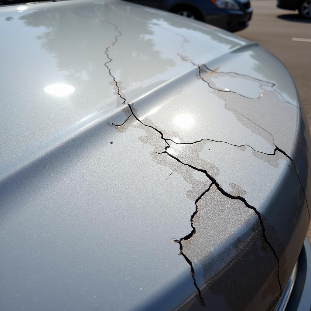 Car Clear Coat Peeling Damage Example