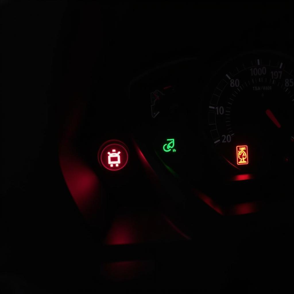 Car dashboard warning lights