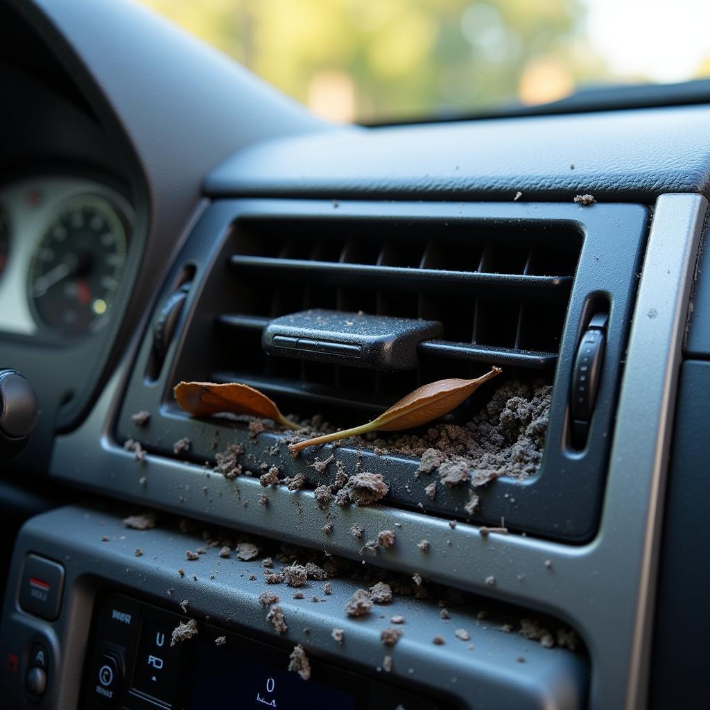 clogged car defroster vent