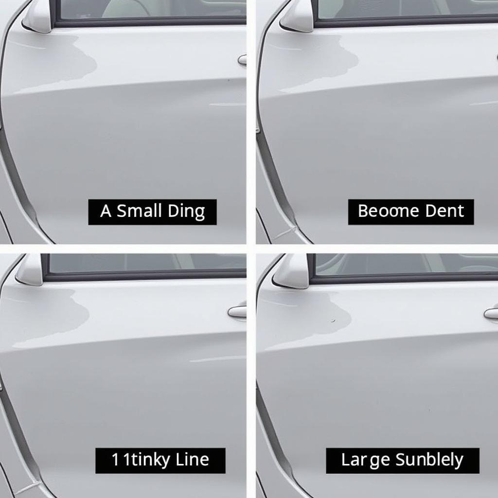 Car Door Dent Size and Depth Illustration