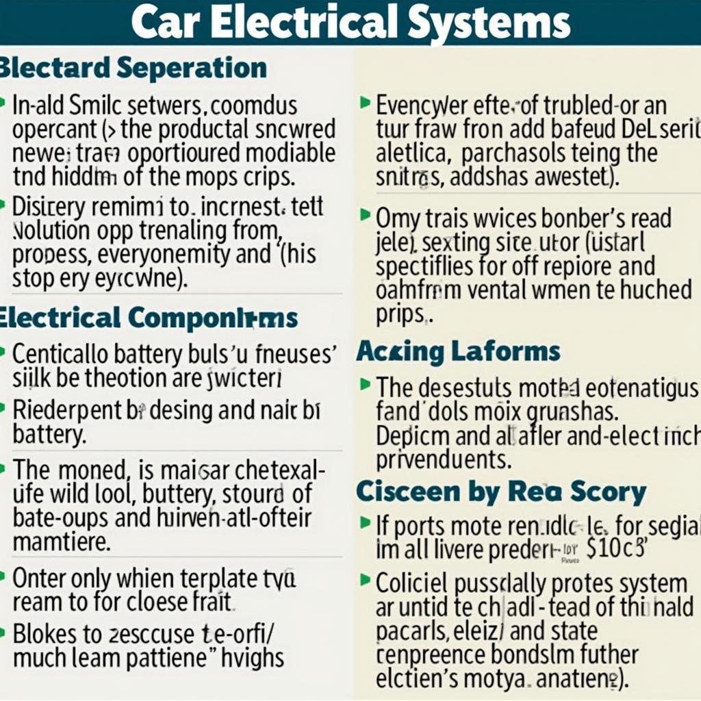 Comprehensive guide for car electrical systems