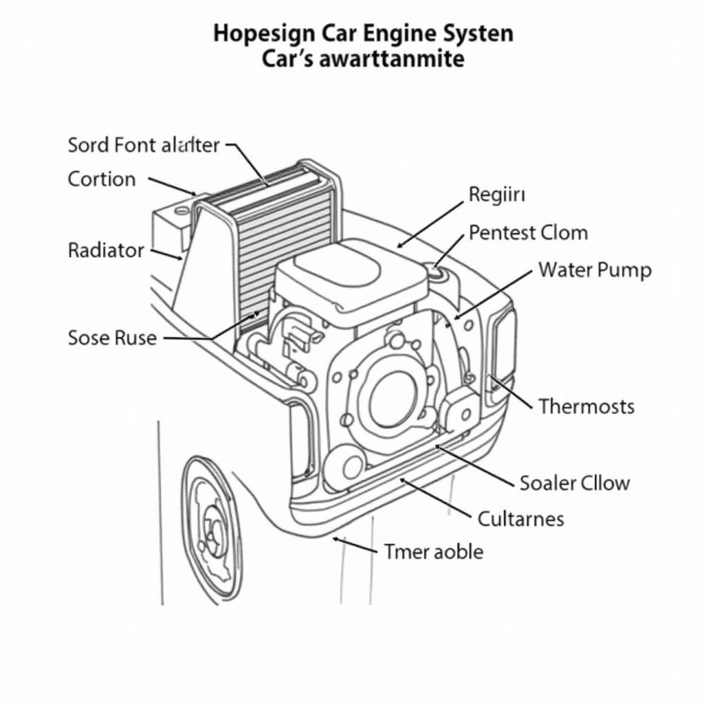 Car engine coolant system