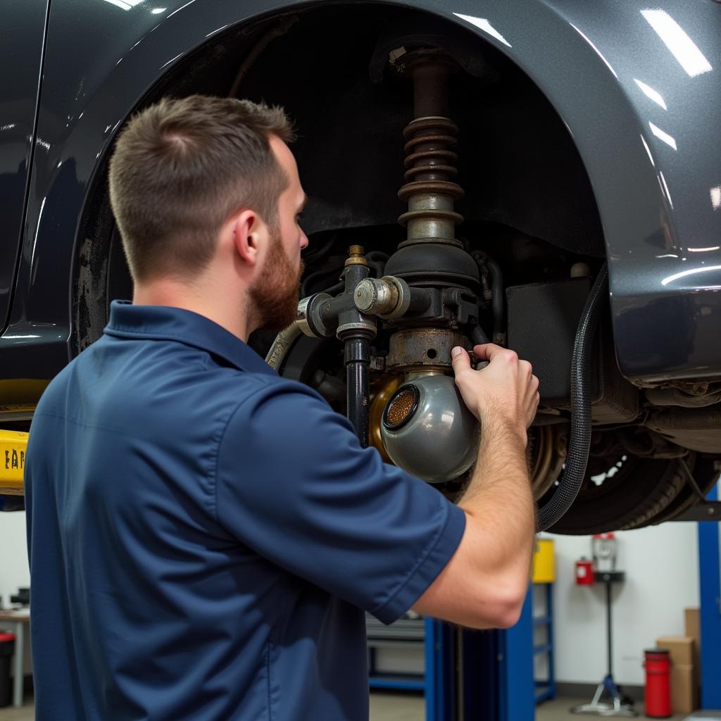 Car engine oil change process