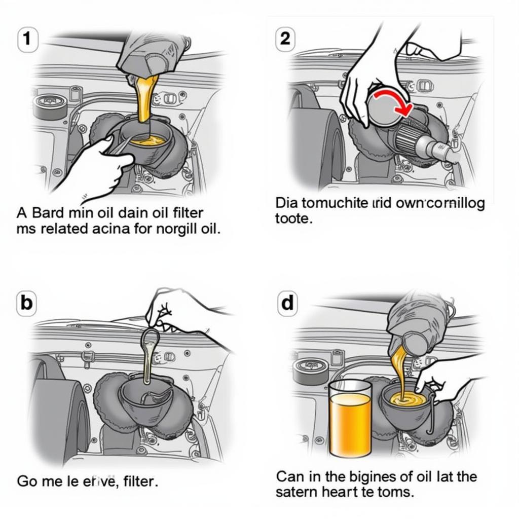 Car engine oil change process