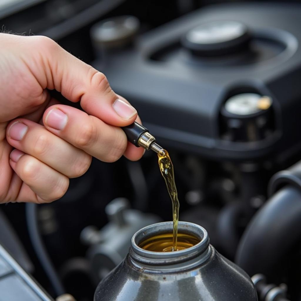 Checking Car Engine Oil Level