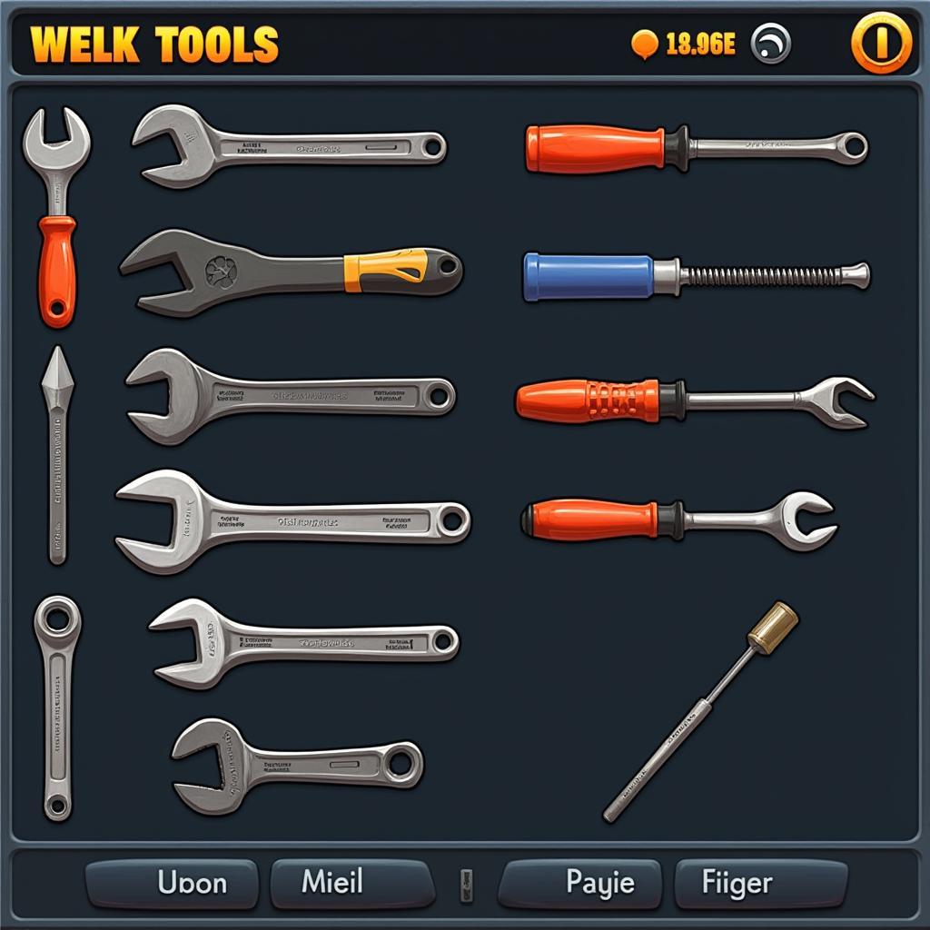 Car Fixing Game Interface and Tools