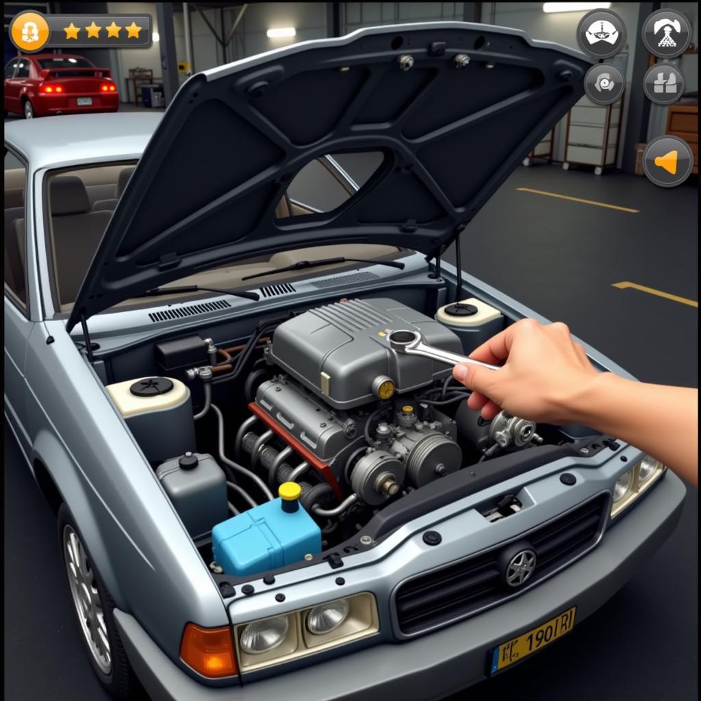 Car Game Engine Repair Simulation