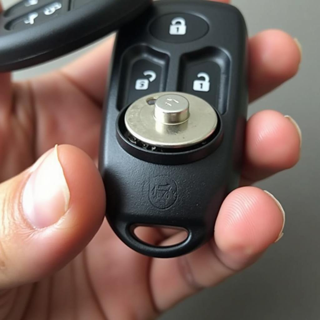 Replacing car key remote battery