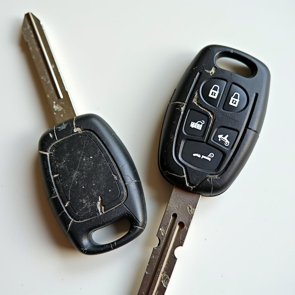 Worn or Damaged Car Key