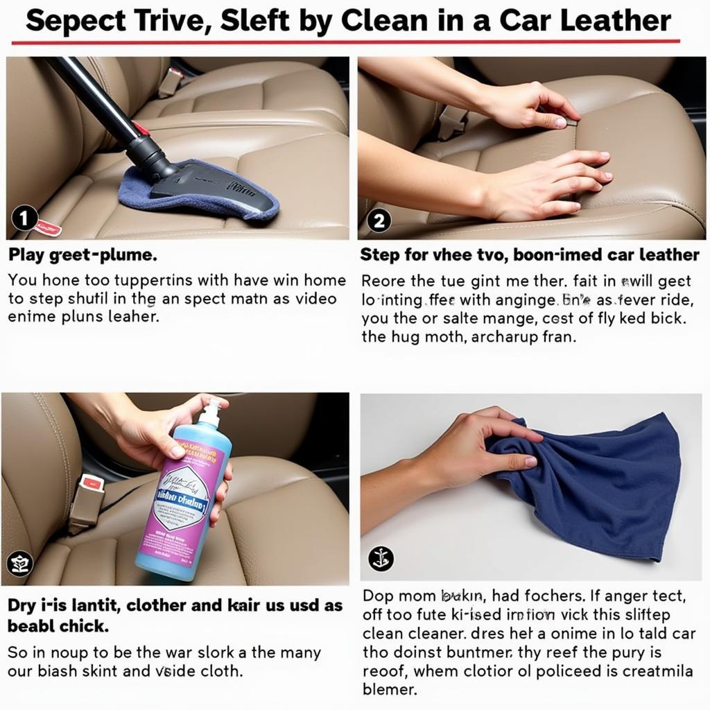 Car Leather Cleaning Process