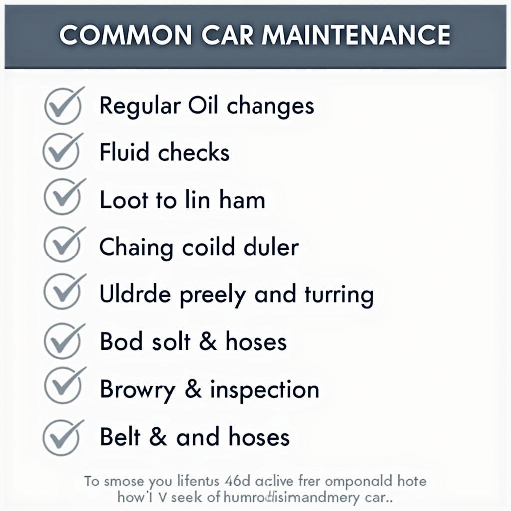 Car Maintenance Checklist