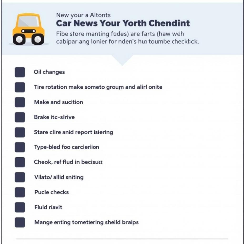 Car maintenance checklist