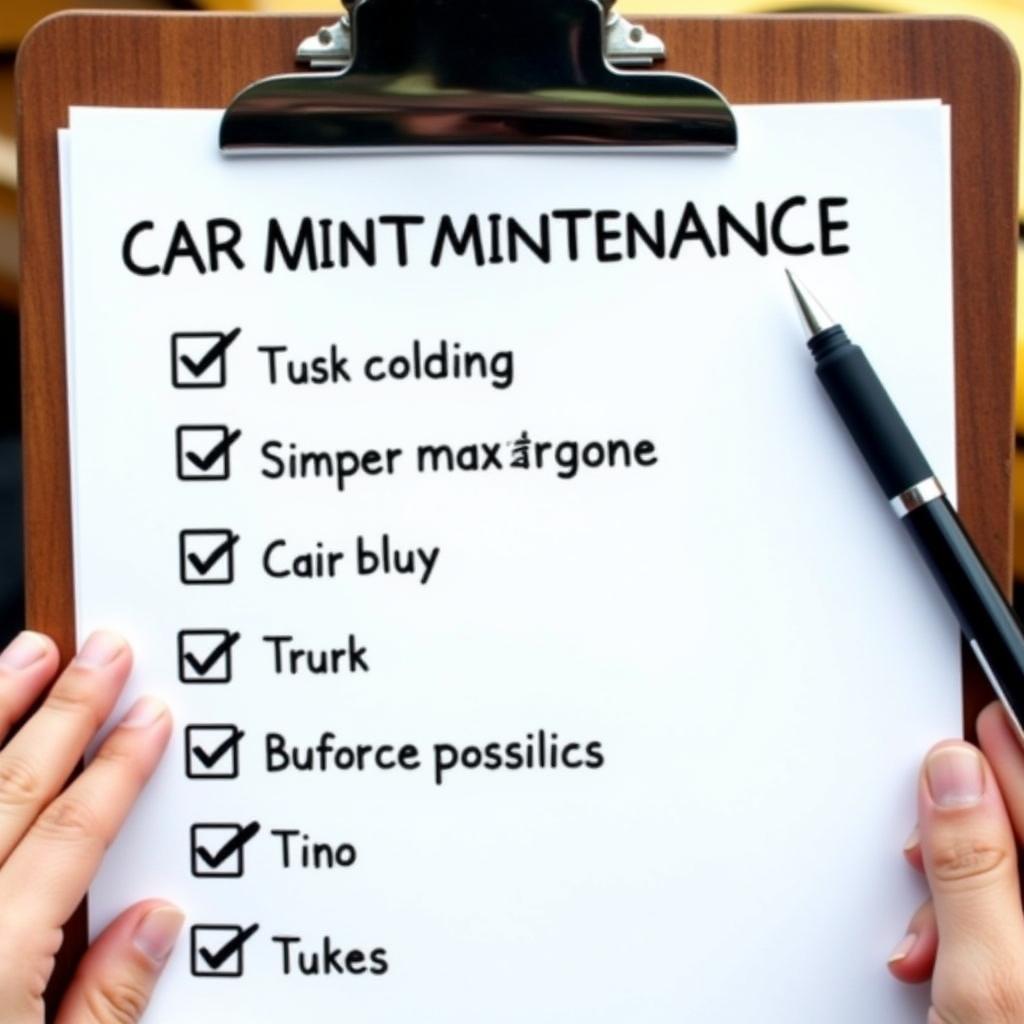 Car Maintenance Checklist