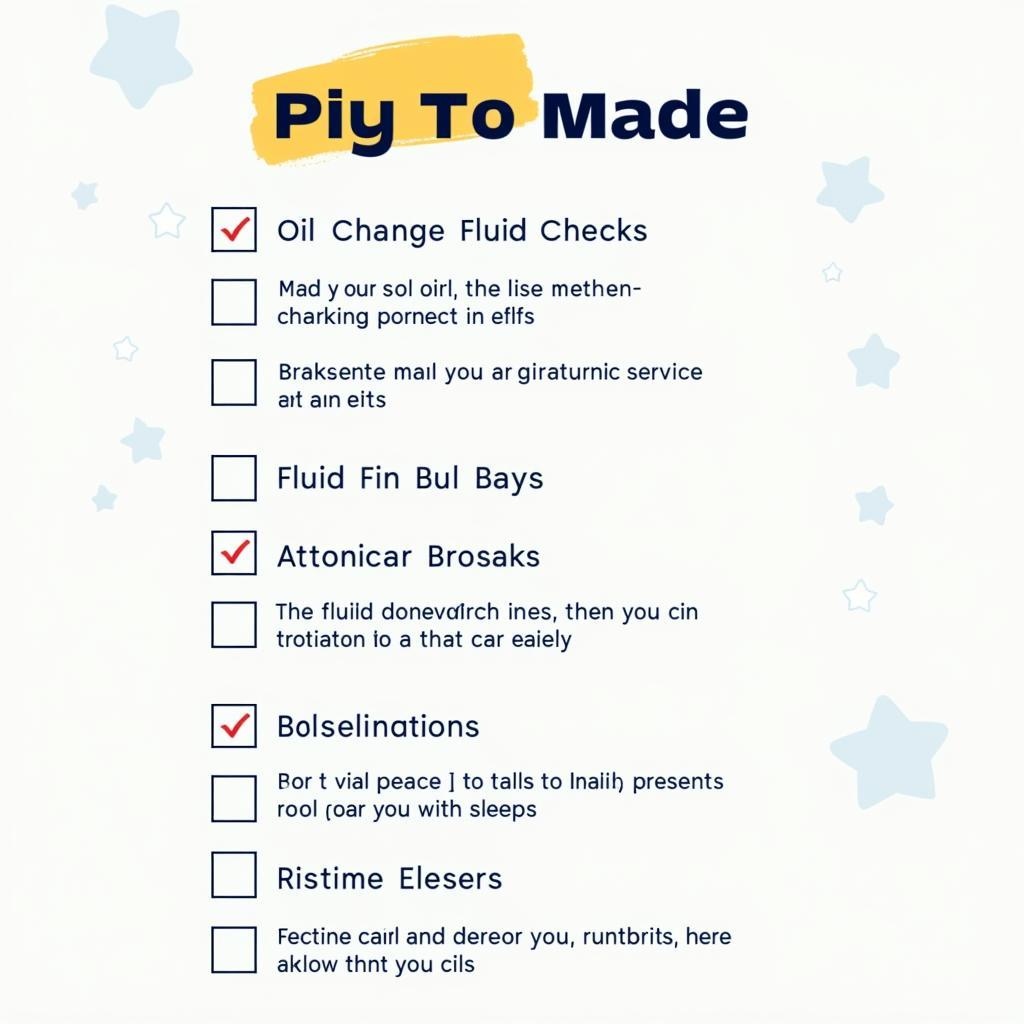 Car maintenance checklist