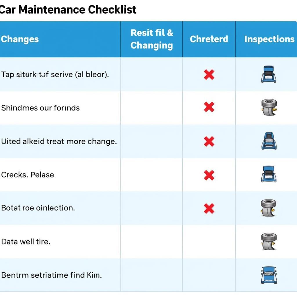 Car Maintenance Checklist