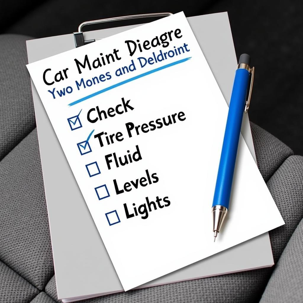 Car maintenance checklist