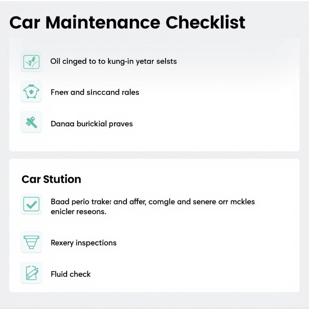 Car Maintenance Checklist