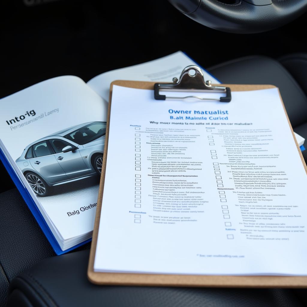 Car Maintenance Checklist and Owner's Manual